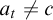 a Subscript t Baseline not equals c