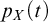 p Subscript upper X Baseline left parenthesis t right parenthesis