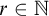 r element of double struck upper N