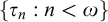 StartSet tau Subscript n Baseline colon n less than omega EndSet