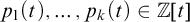 p 1 left parenthesis t right parenthesis comma midline horizontal ellipsis comma p Subscript k Baseline left parenthesis t right parenthesis element of double struck upper Z t