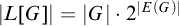 StartAbsoluteValue upper L upper G EndAbsoluteValue equals StartAbsoluteValue upper G EndAbsoluteValue dot 2 Superscript StartAbsoluteValue upper E left parenthesis upper G right parenthesis EndAbsoluteValue