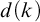 d left parenthesis k right parenthesis