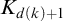 upper K Subscript d left parenthesis k right parenthesis plus 1