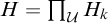 upper H equals product Underscript script upper U Endscripts upper H Subscript k
