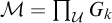 script upper M equals product Underscript script upper U Endscripts upper G Subscript k