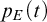 p Subscript upper E Baseline left parenthesis t right parenthesis