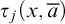 tau Subscript j Baseline left parenthesis x comma a overbar right parenthesis