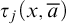 tau Subscript j Baseline left parenthesis x comma a overbar right parenthesis