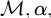 script upper M comma alpha comma