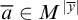 a overbar element of upper M Superscript StartAbsoluteValue y overbar EndAbsoluteValue