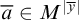 a overbar element of upper M Superscript StartAbsoluteValue y overbar EndAbsoluteValue