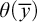 theta left parenthesis y overbar right parenthesis