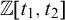double struck upper Z t 1 comma t 2