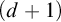 left parenthesis d plus 1 right parenthesis