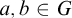 a comma b element of upper G