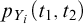 p Subscript upper Y Sub Subscript i Baseline left parenthesis t 1 comma t 2 right parenthesis