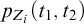 p Subscript upper Z Sub Subscript i Baseline left parenthesis t 1 comma t 2 right parenthesis