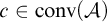 c element of backslash operatorname c o n v left parenthesis script upper A right parenthesis