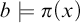 b models pi left parenthesis x right parenthesis