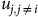 u Subscript j comma j not equals i