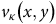 v Subscript kappa Baseline left parenthesis x comma y right parenthesis