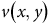 v left parenthesis x comma y right parenthesis