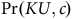 normal upper P normal r left parenthesis upper K upper U comma c right parenthesis