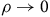 rho right arrow 0