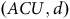 left parenthesis upper A upper C upper U comma d right parenthesis