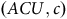 left parenthesis upper A upper C upper U comma c right parenthesis