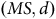 left parenthesis upper M upper S comma d right parenthesis