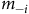 m Subscript negative i