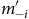 m prime Subscript negative i