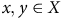 x comma y element of upper X