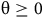theta greater than or equals 0