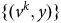 left brace left parenthesis v Superscript k Baseline comma y right parenthesis right brace