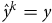 ModifyingAbove y With caret Superscript k Baseline equals y