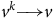v Superscript k Baseline long right arrow v