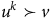 u Superscript k Baseline succeeds v