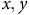 x comma y