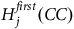 upper H Subscript j Superscript f i r s t Baseline left parenthesis upper C upper C right parenthesis
