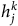 h Subscript j Superscript k