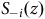 upper S Subscript negative i Baseline left parenthesis z right parenthesis