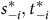 s Subscript negative i Superscript asterisk Baseline comma t Subscript negative i Superscript asterisk
