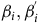 beta Subscript i Baseline comma beta Subscript i Superscript prime