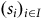 left parenthesis s Subscript i Baseline right parenthesis Subscript i element of upper I