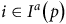 i element of upper I Superscript a Baseline left parenthesis p right parenthesis
