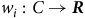 w Subscript i Baseline colon upper C right arrow bold italic upper R