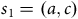 s 1 equals left parenthesis a comma c right parenthesis
